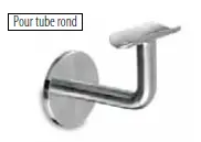 [130111-033-12] Support de main-courante p. mur, filetage M8; 130111-033-12; main-courante Ø33,7 mm, inox brossé 304 (13011103312)