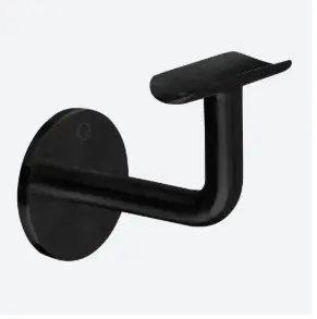 [130111-042-82] Support de main-courante pour mur; 130111-042-82; , main-courante Ø42,4 mm, avec M8 filetage, acier inoxydable 304, noir satiné (RAL 9005), surface texturée, une seule couche