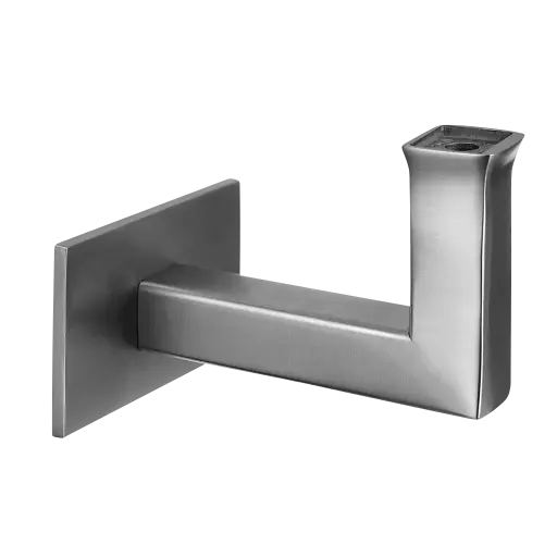 [134121-000-12] Support de main-courante pour mur; 134121-000-12; , main-courante plat, déportée=75 mm, avec filetage M8, acier inoxydable 304, brossé
