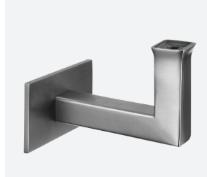 [144121-000-12] Support de main-courante pour mur; 144121-000-12; , main-courante plat, déportée=75 mm, avec filetage M8, acier inoxydable 316, brossé