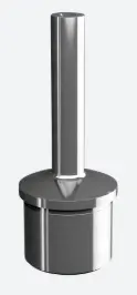 [130688-12] Support de main-courante pour tube, filetage M6; 130687-12; , pour balustre poste Ø48,3 mm x 2,6 mm, acier inoxydable 304, brossé