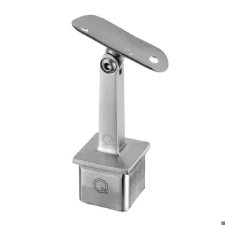 [134718-042-12] Support de main-courante sur poteau Square L.; 134718-042-12; orient., 40x40x2 mm, m-c Ø42,4 mm, inox brossé 304 (13471804212)