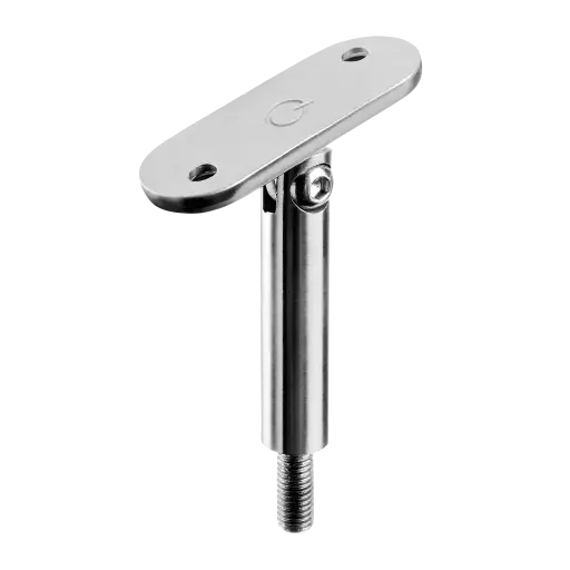 [130818-000] Support de main-courante sur poteau filetage M10; 130818-000; orientable, main-courante plat, inox brossé 304 (13081800012)