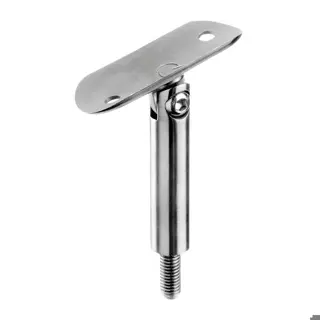 [140818-048] Support de main-courante sur poteau filetage M10; 140818-048; orientable, main-cour. Ø48,3 mm, inox brossé 316 (14081804812)