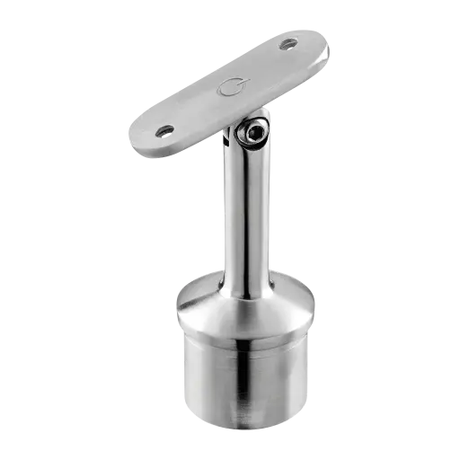 [130720-000-12] Support de main-courante sur poteau, orienta.; 130720-000-12; Ø42,4 x 2,6 mm, main-cour. plat, inox brossé 304 (13071800012)