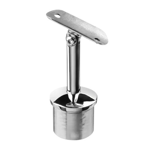 [140718-042-10] Support de main-courante sur poteau, orienta.; 140718-042-10; Ø42,4 x 2 mm, main-cour. Ø42,4 mm, inox poli 316 (14071824210)