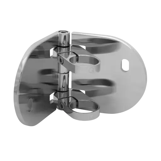 [140555-042-10] Support pour poteau MOD 0555, montage latéral; 140555-042-10; angle réglable, p. tube Ø42,4 mm, inox poli 316 (14055504210)