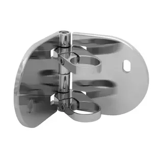 [140555-042-12] Support pour poteau MOD 0555, montage latéral; 140555-042-12; angle réglable, p. tube Ø42,4 mm, inox brossé 316 (14055504212)