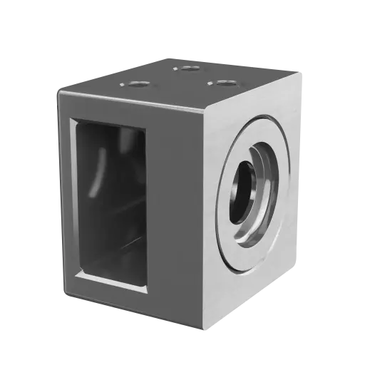 [144828-02-12] Support traversants pour tube 20x10 mm, droite; 144828-02-12; , un côté ouvert, acier inoxydable 316, brossé
