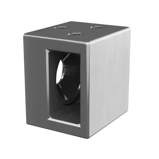 [144828-01-12] Support traversants pour tube 20x10 mm, gauche; 144828-01-12; , un côté ouvert, acier inoxydable 316, brossé