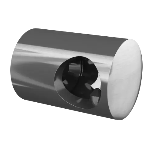 [140843-000-12] Support traversants, droite; 140843-000-12; , pour tube Ø16 mm, acier inoxydable 316, brossé