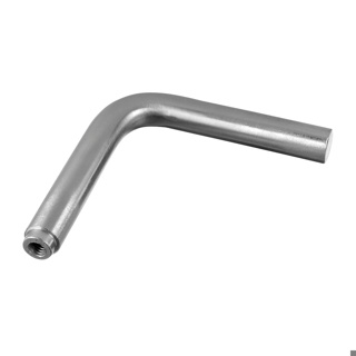 [130813] Tige, 90°, Ø12 mm, filetage murale M6; 130813; L=70 mm, inox brossé 304 (13081307012)