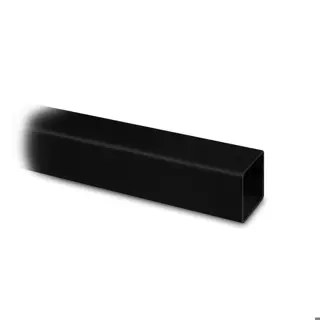 [134900-040-50-82] Tube, Square Line, 40x40 mm; 134900-040-50-82; L=5000 mm, acier inoxydable 304, noir satiné (RAL 9005), surface texturée, une seule couche - Q-TUBE