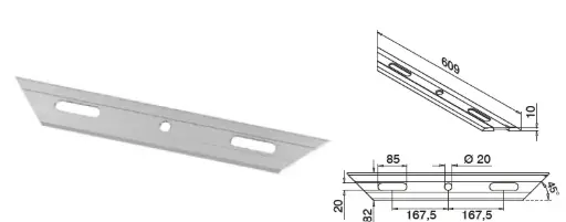 [16.6948.008.18] EASY GLASS® 3KN - Profils de drainage, montage au sol RT