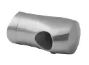 [130839-048-12] Support traversants de lisse, 90°, angle sortant, barre Ø12 mm, tube Ø48,3 mm, inox brossé 304