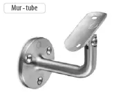 [140102-048-12] Support de main-courante, orientable, pour mur, main-courante Ø48.3mm, inox brossé 316 (14.0102.048.12)