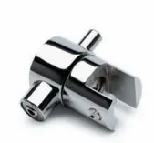 [25.0213.002.17] Support pivotant d’extrémité d’étagère, pour épaisseur de verre 5 - 8 mm - Design en chrome