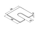Blocs de distance p. EG Smart, Pro & Slim; 168216-003; 60x60 mm, épaisseur 3 mm (19692136000)