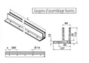EG Smart "F", profil de sol, mont. au sol; 168220-050-00-00; L=5000 mm, aluminium, brut, avec trous (16693250000)