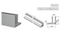 Profil de sol, EG Smart "F", mont. au sol; 168220-050-99-18; , L=5000 mm, sans trous pré-percés, aluminium, brossé, anodisé 25µm