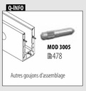 Goujon d'assemblage, Easy Glass; 143005; sauf EG Slim, Ø5 x 25 mm, inox brut 316 (14300500000)