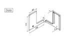 Embout, Easy Glass Smart "F", montage au sol; 168222-02-18; droite, aluminium brossé, anodisé (16673503218) 