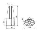 Easy Glass, pince à verre de sol, MOD 6000; 146000-10; sans cales, inox poli 316 (14600000010)