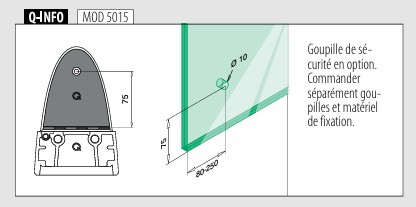 Easy Glass, pince à verre de sol, MOD 6000; 146000-10; sans cales, inox poli 316 (14600000010)