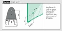 Easy Glass, pince à verre de sol, MOD 6000; 146000-10; sans cales, inox poli 316 (14600000010)