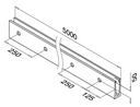 EG Slim, profil de sol, montage latéral; 168030-050-00-18; L=5000 mm, aluminium brossé, anodisé 25µm (16690550018) - SELL OUT