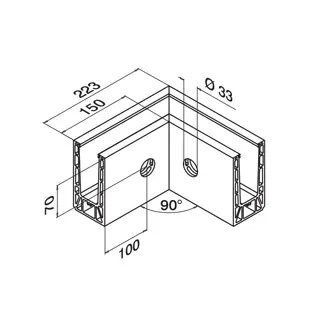 Base channel corner, EG Prime, fascia m., MOD 8431, alu2.webp