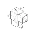 Flush elbow, 90°, Square Line, MOD 4301, 316_2.webp