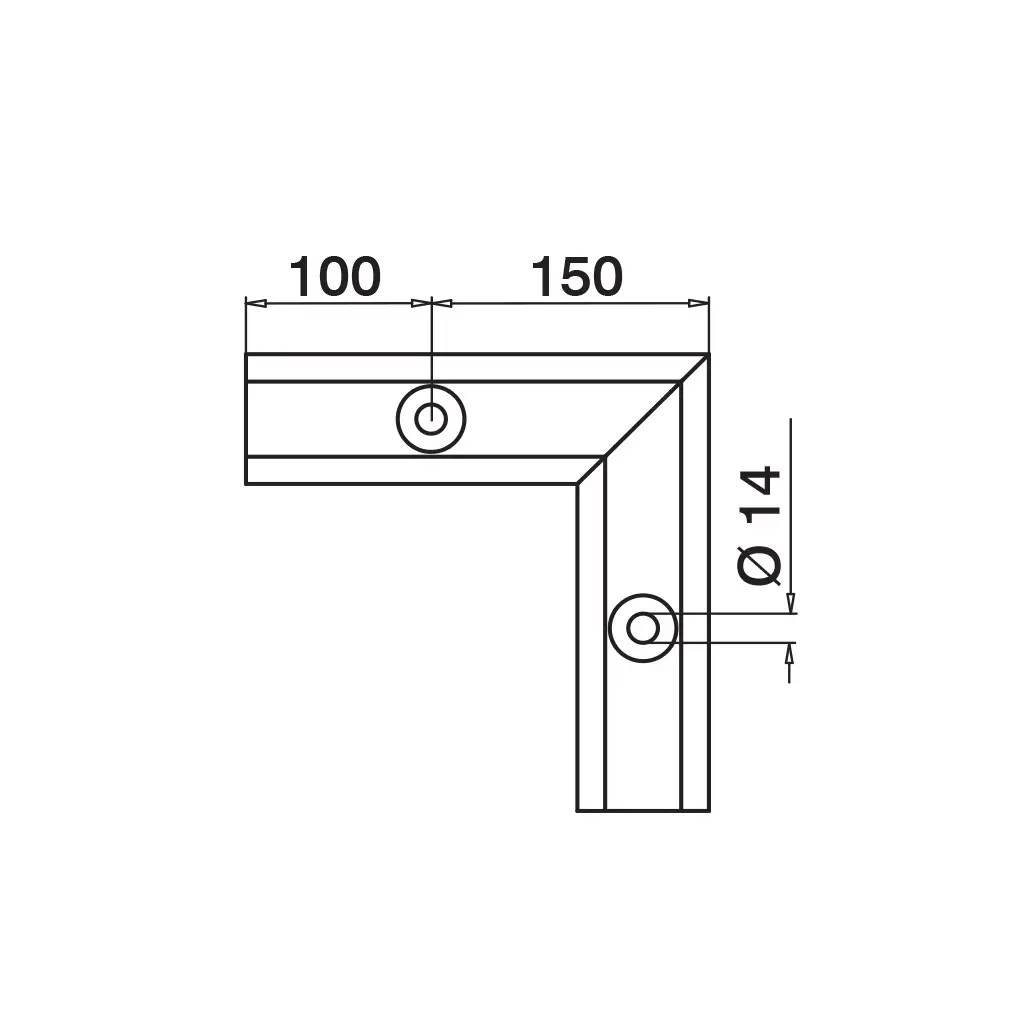 Base channel corner, Easy Glass Prime, top m., MOD 8411, alu2.webp