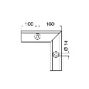 Base channel corner, Easy Glass Prime, top m., MOD 8411, alu2.webp