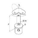 Handrail bracket f. tube Ø42.4x2 mm, straight, MOD 0710, 316_2.webp