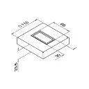 Cache-embase pour poteau 60x30 mm; 144513-063-82; , acier inoxydable 316, noir satiné (RAL 9005), surface texturée, une seule couche_2.webp