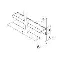 Profil en U, 30 x 27 x 3 mm, U= 24x24 mm; 146960-050-24-12; L=5000 mm, inox brossé 316 (14694003012)_2.webp