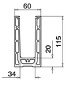 Angle intérieur & extérieur 90°, EG Smart; 168211-00-18; montage au sol, aluminium brossé, anodisé (16631303018)
