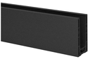 Profil de sol, Easy Glass Smart, m. au sol; 168210-050-00-82; , L=5000 mm, avec trous pré-percés, aluminium, noir satiné (RAL 9005), surface texturée, une seule couche