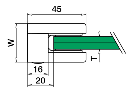 Pince à verre, MOD 2100, sans cales; 102100-000-00; plat, zamak, brut (10210000000)