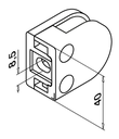Pince à verre, MOD 27, sans cales; 132700-000-12; plat, inox brossé 304 (13270000012) - SELL OUT
