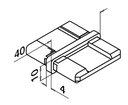 Raccord, Square Line; 134790-041-12; tube 40x10x1,5 mm, inox brossé 304 (13479004112) - SELL OUT