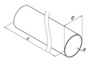 TUBE  ø60,3 x 2 - COUPE - INOX 304 BROSSE - (€/M)