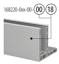 EG Smart "F", profil de sol, mont. au sol; 168220-025-00-18; L=2500 mm, aluminium brossé, anodisé 25µm (16693200018)
