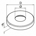 Cache-embase pour embase à souder MOD 0940; 140512-042-12; tube Ø42,4 mm, Ø105 mm, inox brossé 316 (14051204212)