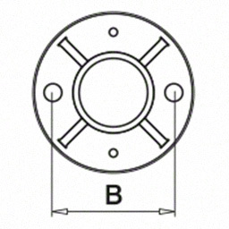 Embase à souder, 130940-042; tube Ø42,4 mm, rond, 100 mm, inox brut 304 (13094004200)