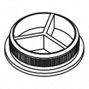Embout, Easy Hit, arrondi; 135729-242-12; pour tube Ø42,4 mm x 2 mm, inox brossé 304 (13572924212)