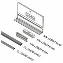 Set de cales en cautchouc, réglable, EG Pro; 208101-050-12; L=5000 mm, pour verre 12 mm (19690691200) - SELL OUT