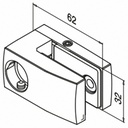 Pince à verre, MOD 29, borgne côté droite; 142900-01-12; sans cales, inox brossé 316 (14290000112) - SELL OUT