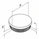 Embout, Easy Hit, plat; 135732-233-12; pour tube Ø33,7 mm x 2 mm, inox brossé 304 (13573223312) - SELL OUT